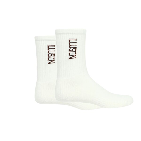 Illusion Socks White/Brown 3-Pack M-L