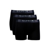 Illusion Boxershorts Trunks-Style Black 3-Pack XXL